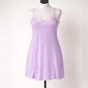 NEW Lavender Lace Trim Chemise Adjustable Straps Womens Plus Sz 3X